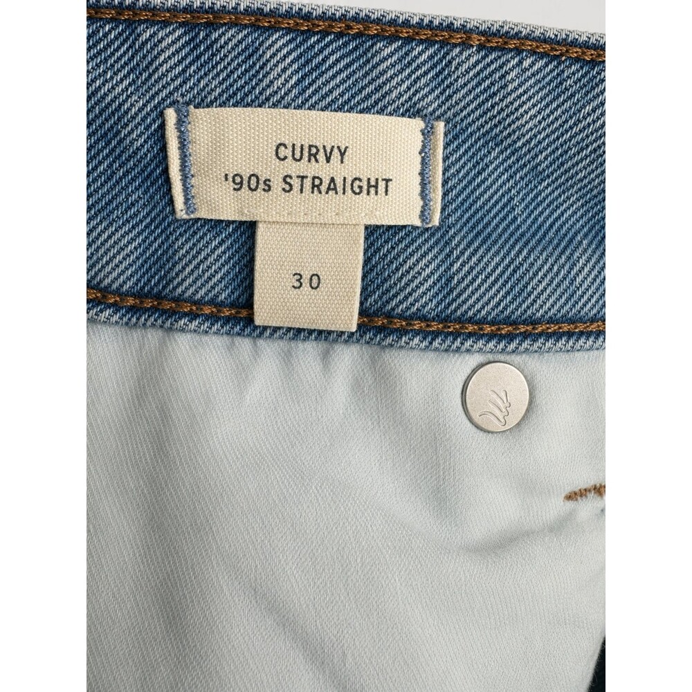 Madewell Curvy 90s Straight Jeans Women's Size 30 Blue High Rise Denim - Picture 3 of 8